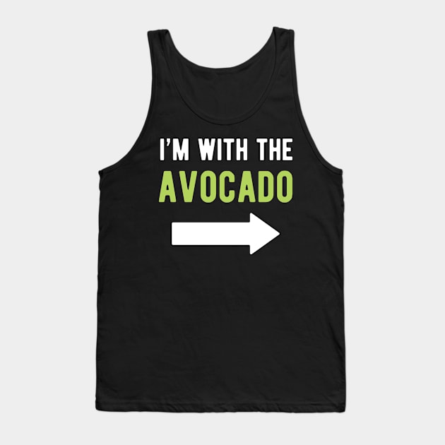 Halloween I'm With The Avocado Funny Matching Part 1 Tank Top by Hasibit